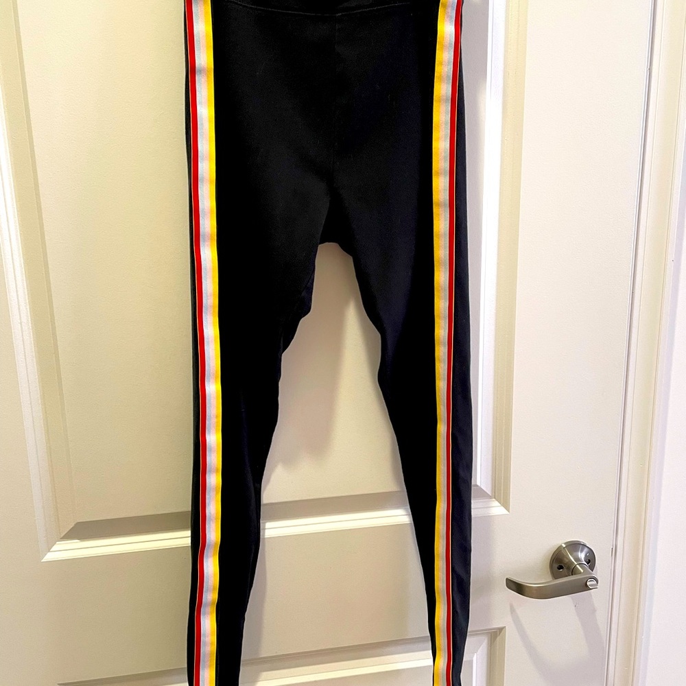 Hollister Large Black side stripe pants